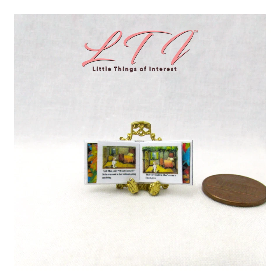 1:24 Scale WHERE The WILD THINGS ARE Dollhouse Miniature Illustrated Book - Image 4 of 4