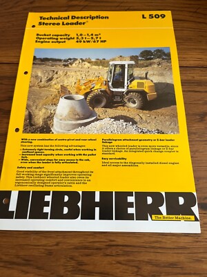 Liebherr 509 Wheel Loader Brochure AMIL22