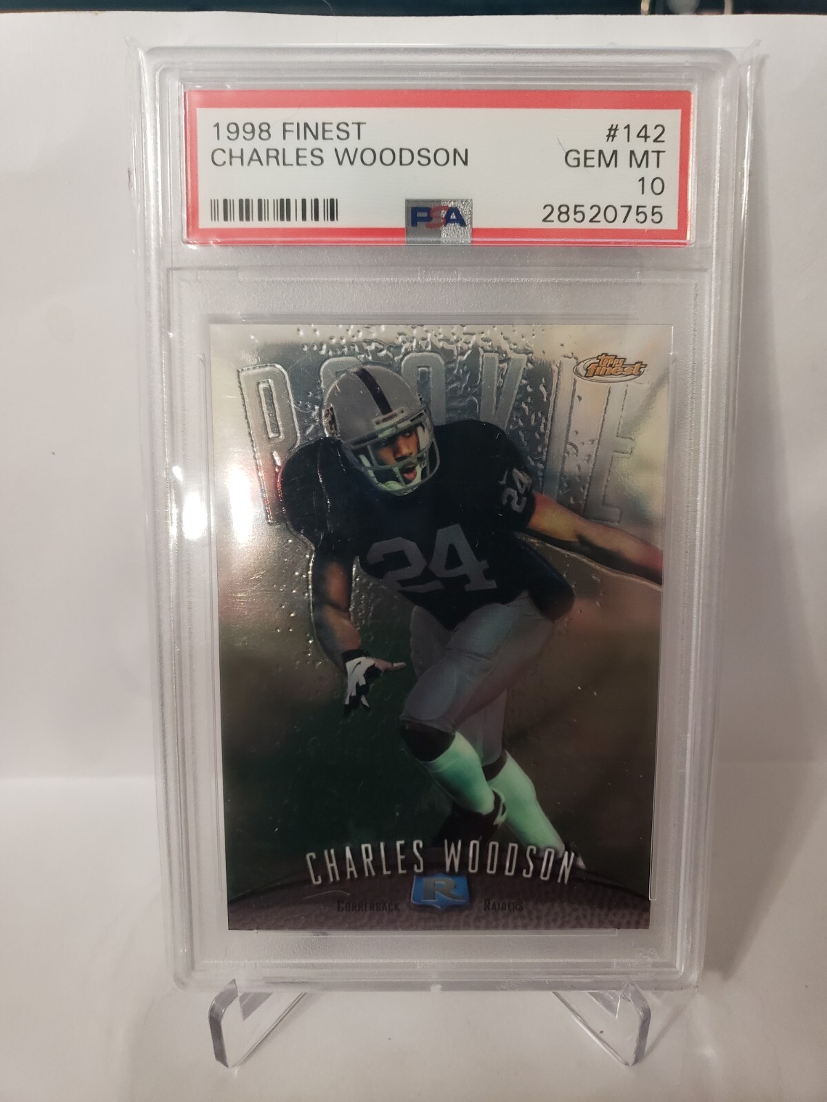 1998 Topps Finest Charles Woodson # 142 PSA 10