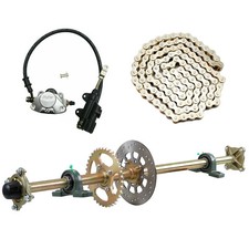 44'' Inch Go Kart Rear Axle Kit Brake Caliper 530 Chain Sprocket For ATV Quad