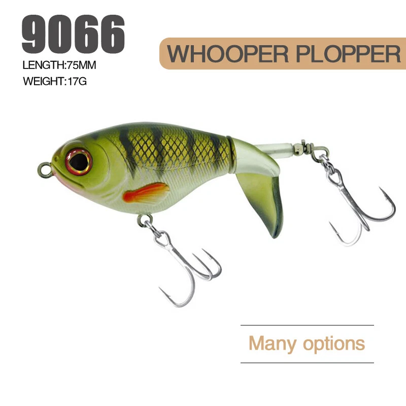 Whopper Plopper 75 mm style 17g Topwater Popper Fishing Lure - Frog color - Image 3 of 4