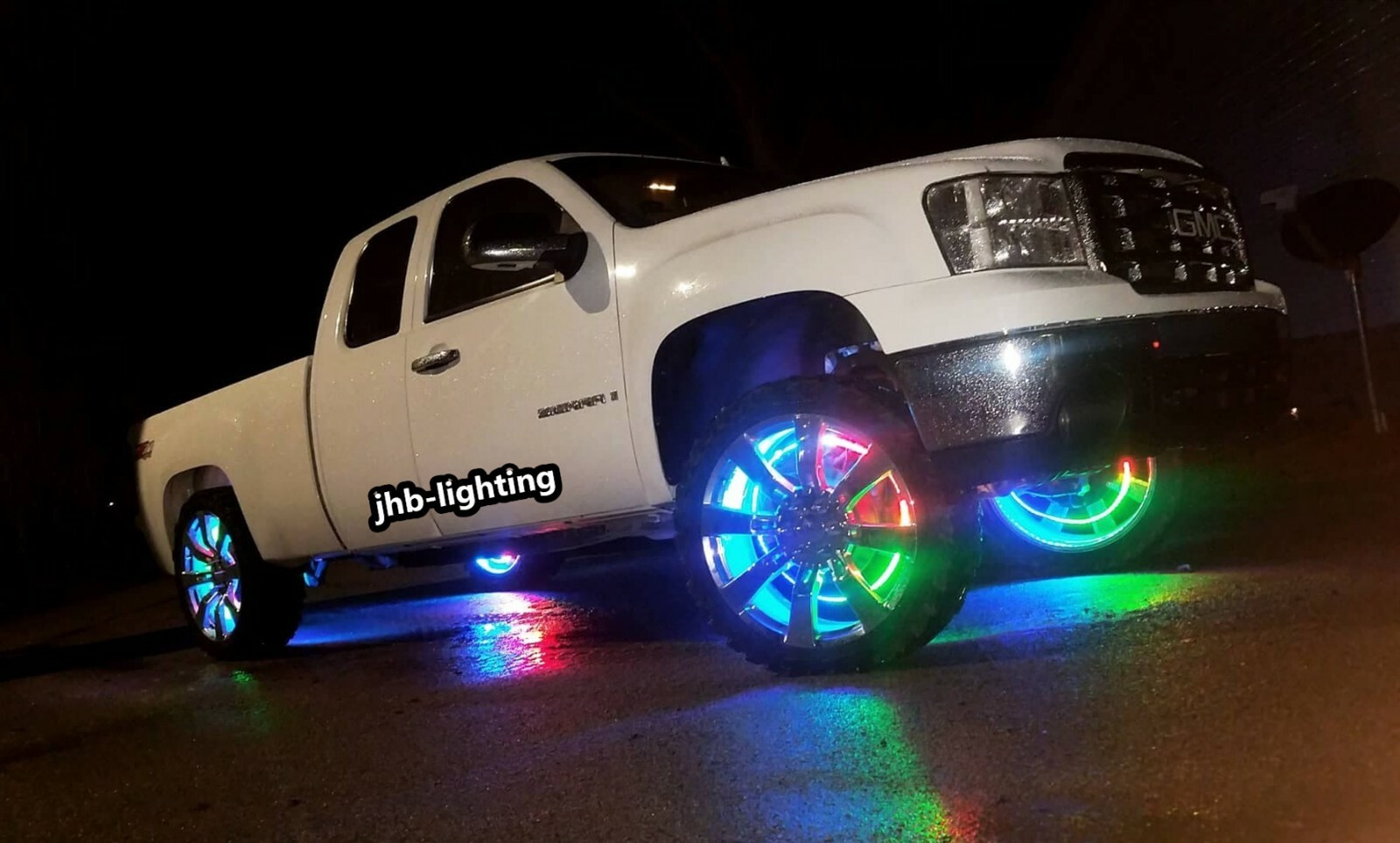 JHB 4x 17.5"Multicolor DOUBLE ROW CHASING Flow LED Trucks Wheel Rings Rim Lights