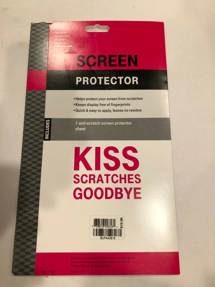 全新! T-Mobile 屏幕保护膜 适用于 Galaxy Tab 4 三星防划伤  — 第 2/2 张图片