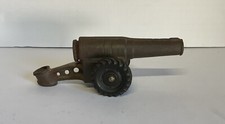 Vintage Big Bang Cast Iron Toy Cannon - Green - Used