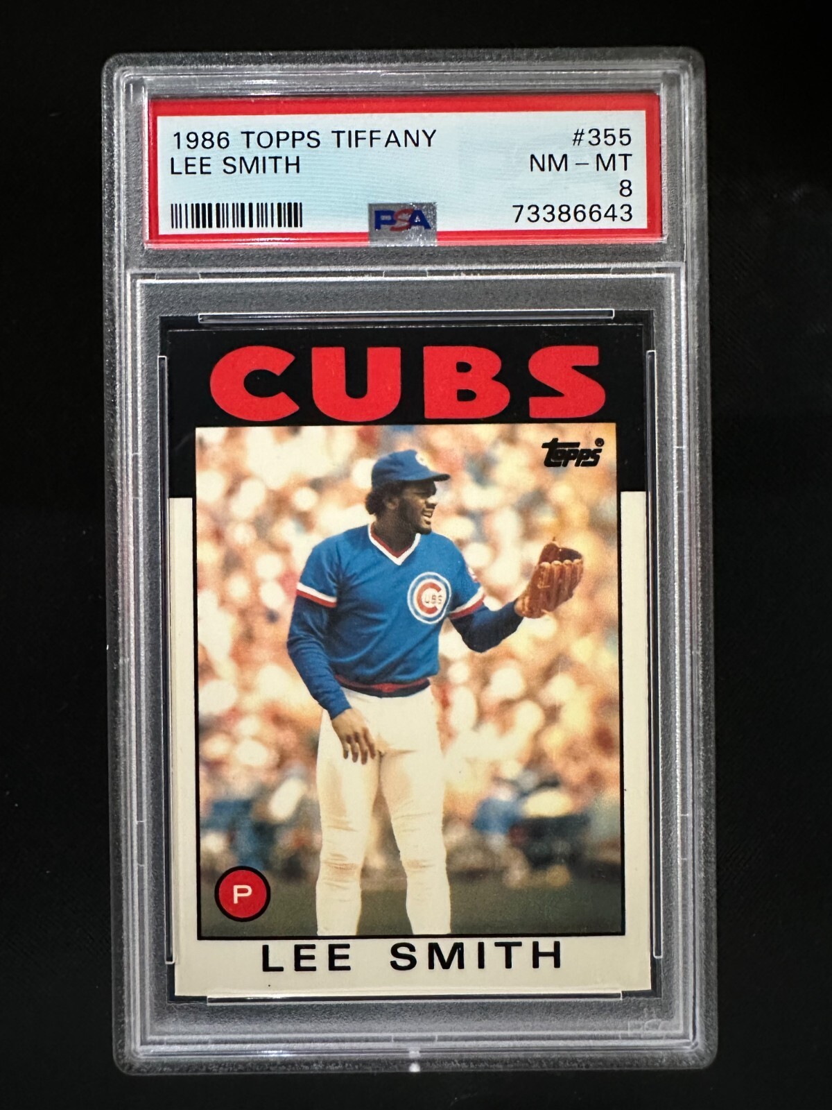 Lee Smith #355 Baseball Cards 1986 Topps Tiffany trading card — raw and PSA graded price guide