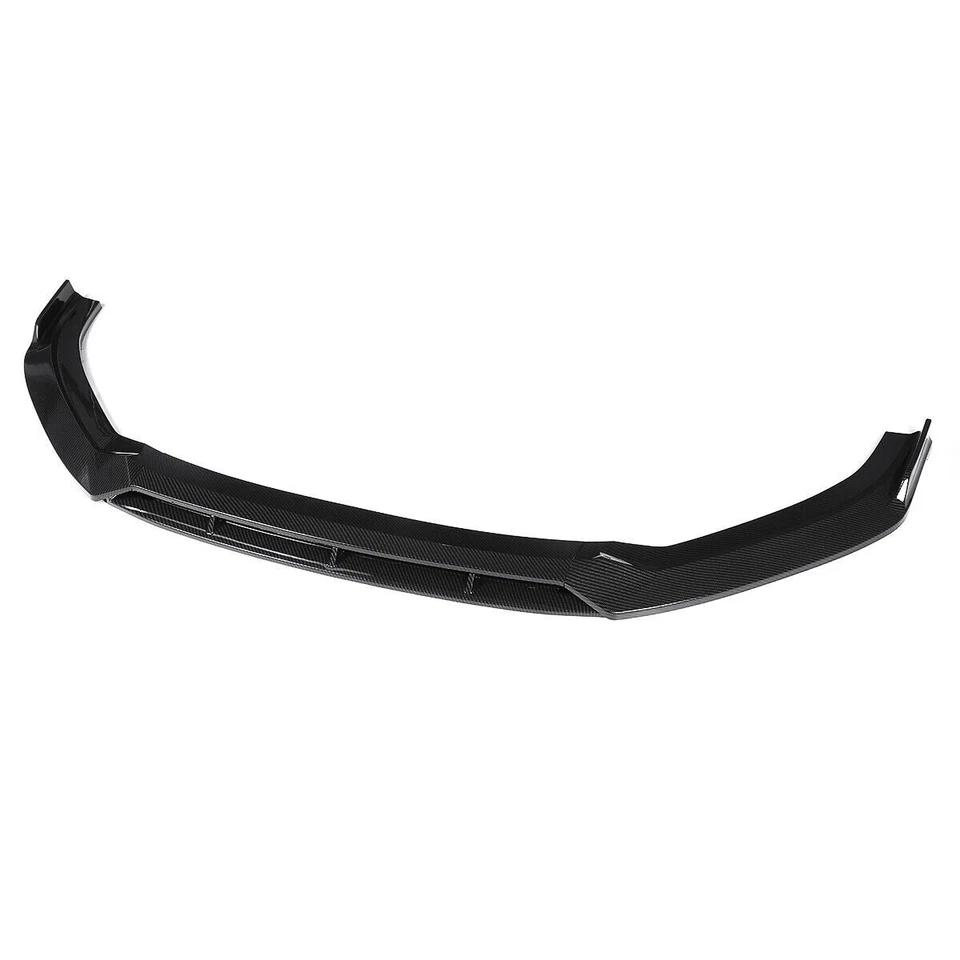 For Audi A3 & S3 2017-2020 Carbon Fiber V Style 4x Front Bumper Lip Splitter Kit - Image 3 of 4