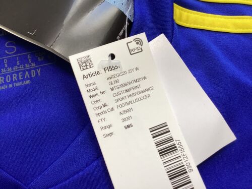Adidas Jersey Small NWT Mi Regista 20 Soccer Royal Blue Yellow Aeroready - Picture 3 of 7