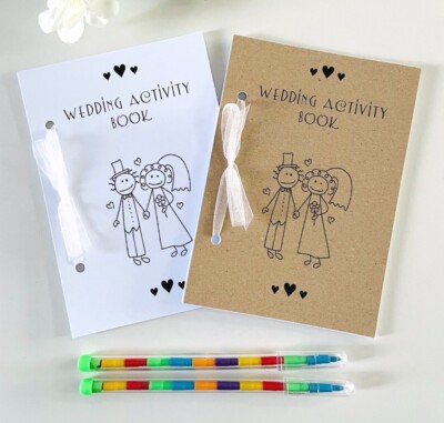Kids Wedding Activity Pack Book Table Favour A6 Size Party