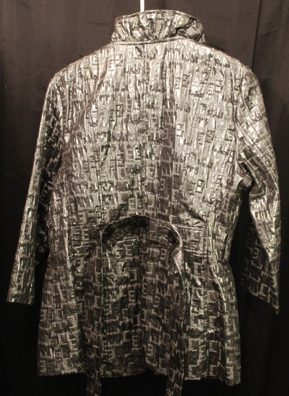 RUBY RD metallic black & gray. Button Front, belt… - image 2