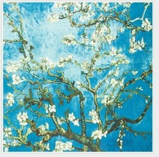 130cm Van Gogh Oil Painting Almond Blossom Women's Scarf Sunscreen Scarf 4