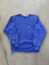 Vintage Champion Sweatshirt Youth XL 18-20 Reverse Weave Crewneck Blue