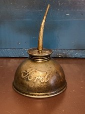 Antique Vintage Original Ford Motor Script Thumb Oiler Oil Can Rare