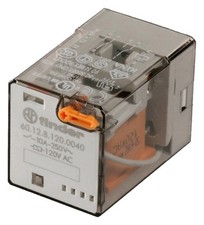 60.12.8.120.0040 Finder Relay 10Amp DPDT relay, 120 Vac coil, test button