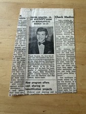 Frank Sinatra, Jr. 1967 Northwest Builder's Show appearance, MN newspaper clip