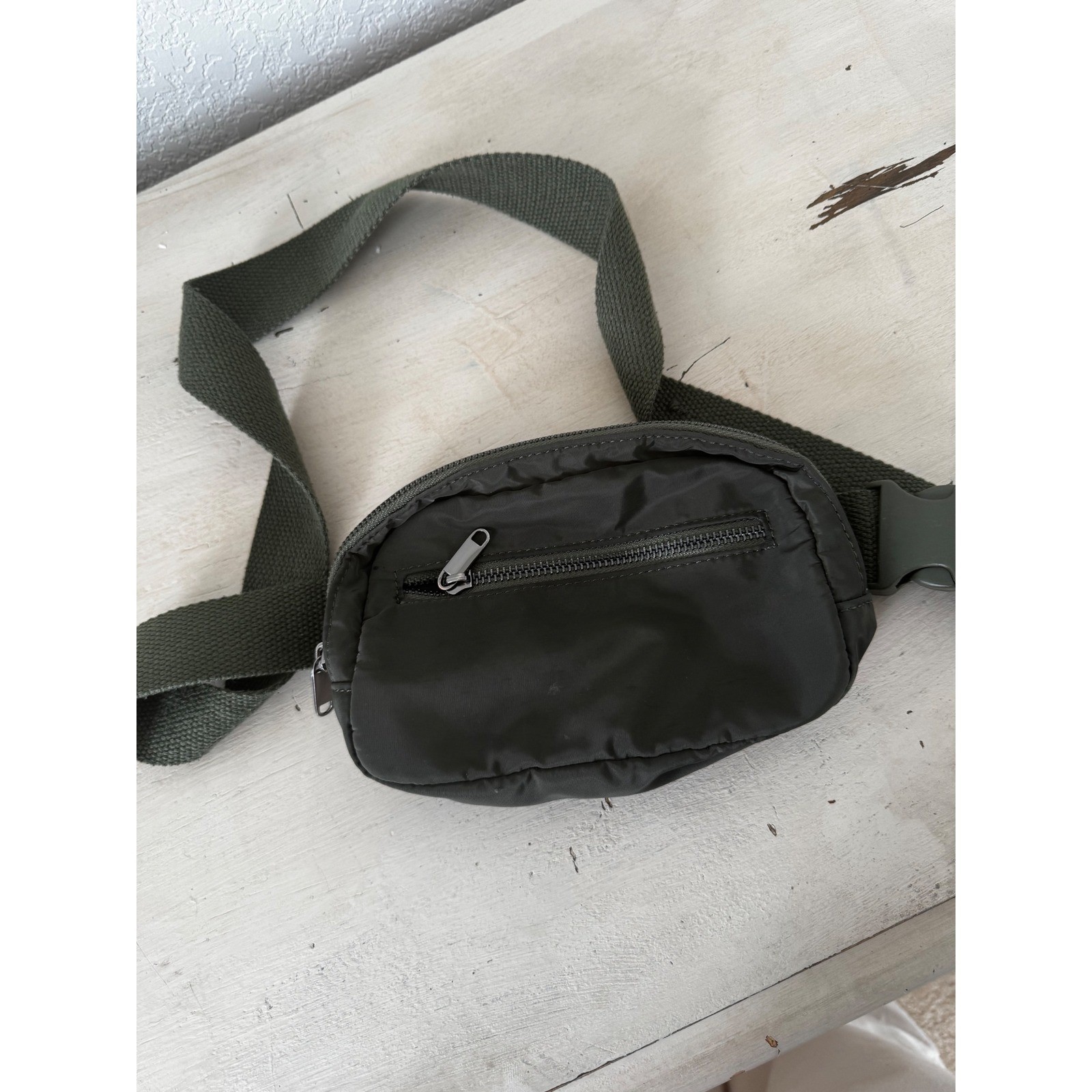 Wild Fable Olive Green Nylon Belt Bag Fanny Pack Small Crossbody Bag