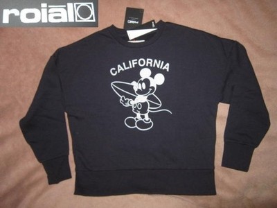 roial x Disney Mickey Mouse Surf California Navy Big Logo Sweatshirt S