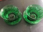 Vintage Green Drepression Glass Sandwich Pattern Anchor Hocking 1930-34