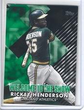 2022 Topps Series 1 Rickey Henderson Welcome to the Show 176/299 Black Parallel