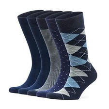Men's Bamboo Dress Socks - Men's Calf Socks - 5-Pack - Men's Socks  Navy