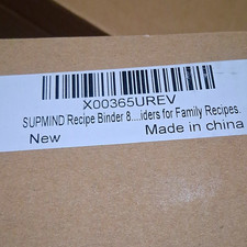 SUPMIND Floral 3-Ring Recipe Binder 8.5" x 11" w/ Recipe Cards Sleeves