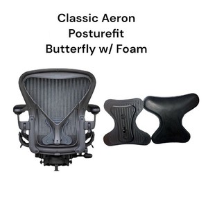 Coussin Lombaire PostureFit Pour Fauteuil Herman Miller Aeron - Neuf Noir, Support Lombaire Ergonomique