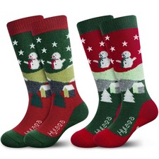 Hylaea Kids Knee-High Merino Wool Thermal Socks for Ski  Snowboard Skating