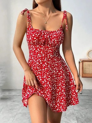 Women's Summer Floral Spaghetti Strap Beach Short Dress-Womens Dresses-Woman-NEW  | eBay