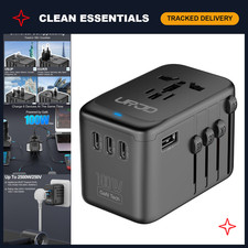 Universal Travel Adapter 100W GaN Fast Charger, Worldwide Plug Converter for EU,