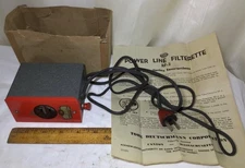 NOS vintage ~TOBE FILTERETTE old 110v NOISE FILTER antique TUBE RADIO ACCESSORY~