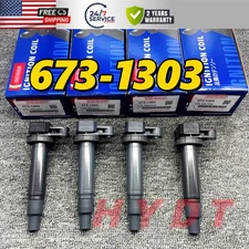 4 PCS 673-1303 Denso Ignition Coils 90919-02230 For 1998-2010 TOYOTA Tundra NEW