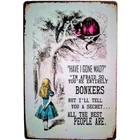 Alice's Adventures in Wonderland Vintage Tin Metal Signs Home Décor 8x12
