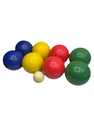 Vintage Sportcraft Bocce Ball Set (8 Balls+Pallino) W/ Blue Carry Bag - 1990s