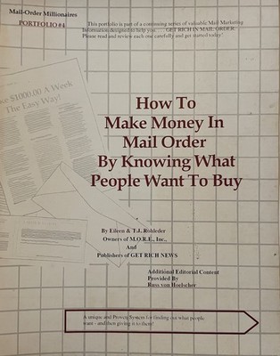 Russ Von Hoelscher How To Make Money In Mail Order By Knowing What People Buy