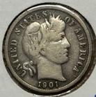 1901-S 10c Barber Dime ** QH2518 ** Key Date