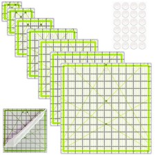 7 PCS Square Quilting Ruler Templates 2.5/3.5/5/6.5/8/10/12.5 Inch Acrylic