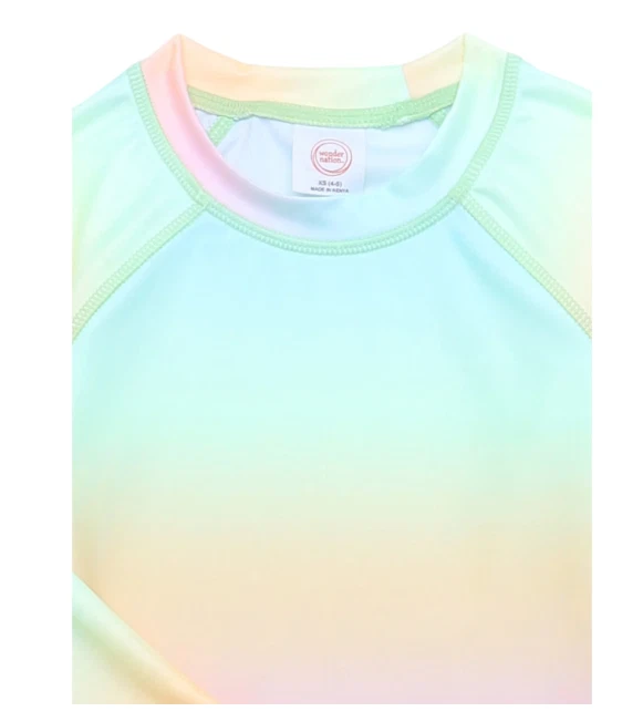 Lote de 2 Conjunto de Traje de Baño Wonder Nation Niñas con UPF 50+ Talla 7/8 Foto 4 de 4