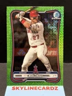 2026 Bowman Chrome MIKE TROUT Neon Green Mojo Refractor 009/399  #100 Angels MVP