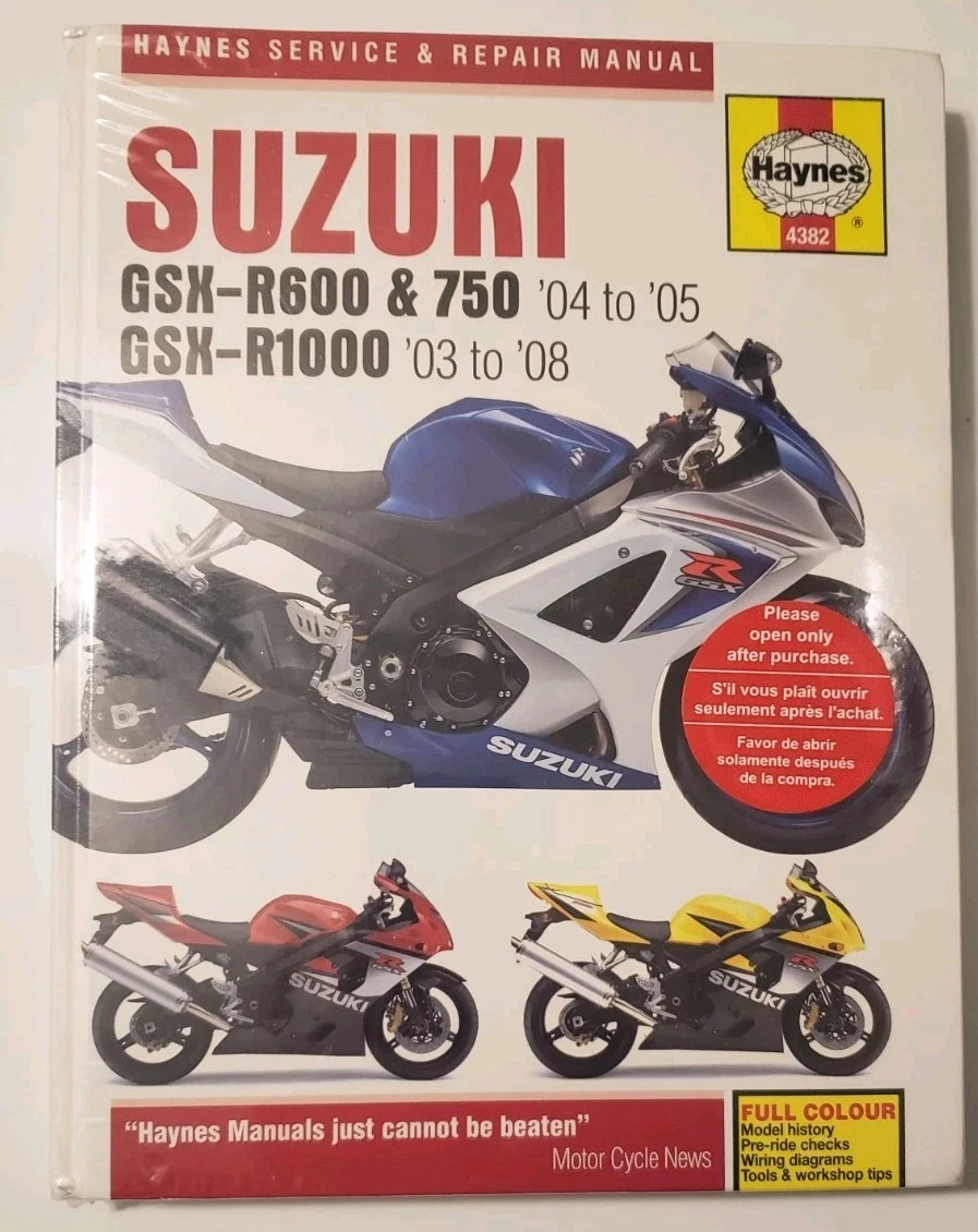 GSXR600 Motorcycle Repair Manuals & Literature for sale | eBay