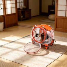Pet Trolley Case Cat Dog Carrier with Wheels  Telescopic Handle Pet Travel Case
