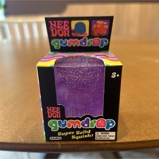Nee Doh Gumdrop Super Solid Squish Purple Tactile Squeeze Toy, Ages 3
