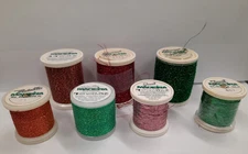 Lot 7 Spools ~ Madiera Metallic Thread ~ Mixed Colors  ~ Jewel ~ Glamour