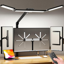 LED Desk Lamp with Clamp, Architect Desk Lamp for Home Office with Remote, 24W U