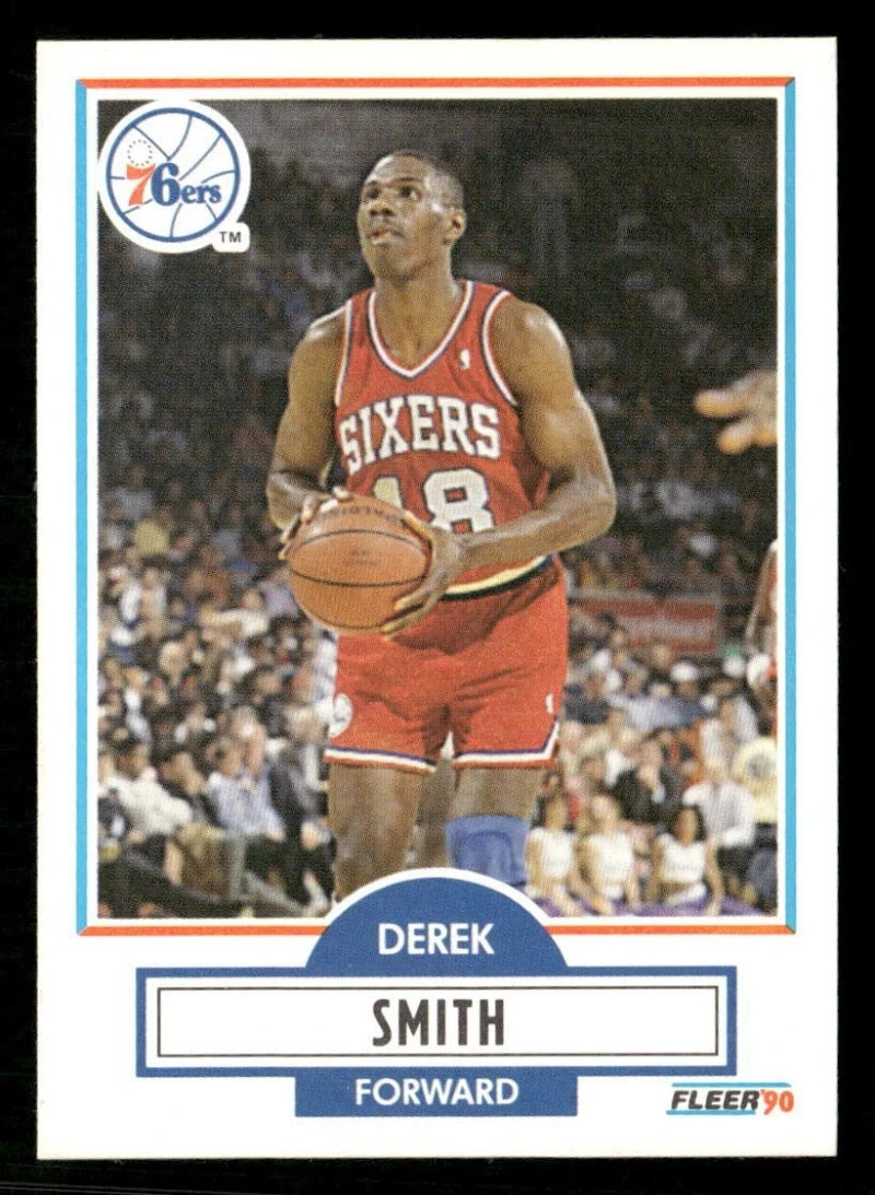Derek Smith 1990-91 Fleer #145 Philadelphia 76ers NBA Basketball Card