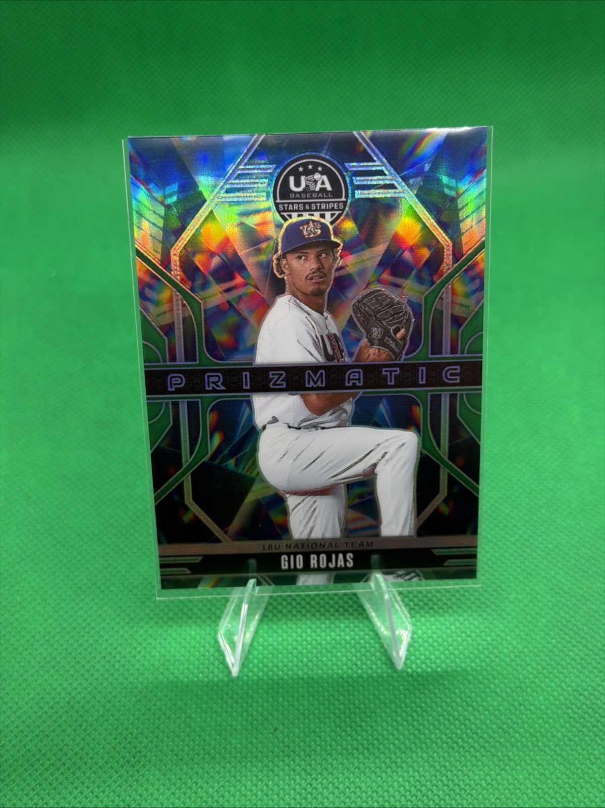 2026 Panini USA Stars & Stripes Gio Rojas Prizmatic Insert Green Prizm #22