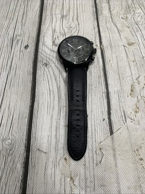 Fossil BQ1777 Mens Black Stainless Steel Analog Wrist Watch UNTESTED