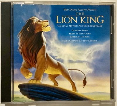 Lion King Soundtrack CD VG Walt Disney Records 1994 Elton John Hans Zimmer 90s