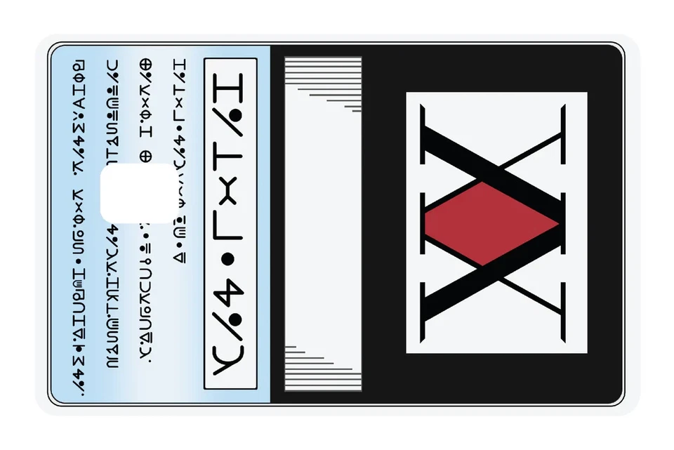 CREDIT CARD SKINS Hunter x Hunter License Card Skin (6-Pack) | Anime Manga Sticker Fits Small Chip