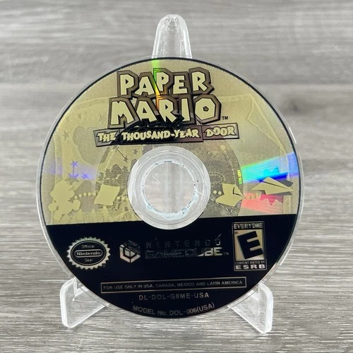 Paper Mario Thousand Year Door Nintendo GameCube Disc Only, Resurfacing Needed