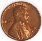 1956 D Lincoln Wheat Cent Red Penny BU Brilliant Uncirculated Coin Free Post