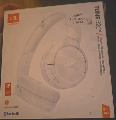 JBL Tune By Harman 520BT Wireless Bluetooth Headphones 57 Hours Pure Bass Sound